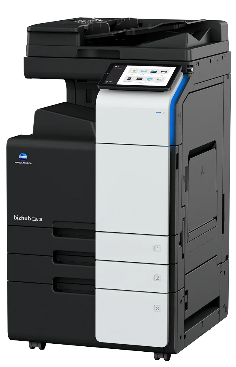 Konica Minolta Bizhub C360i multifunction copier, front three-quarter view